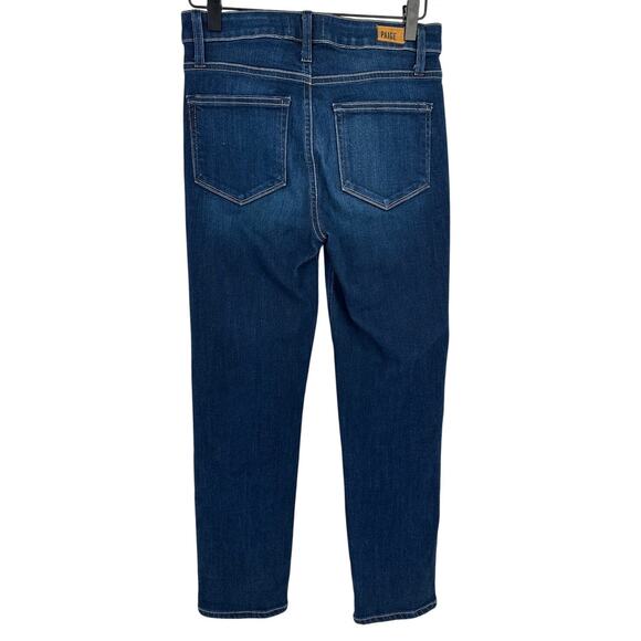 Paige Hoxton Straight Ankle Blue Medium Wash High Rise Ankle Length Western 26 - Picture 2 of 9